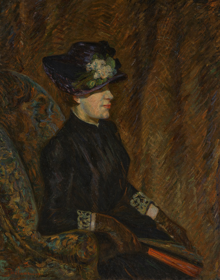 Armand Guillaumin (1841-1927) Madame Guillaumin à l'éventail