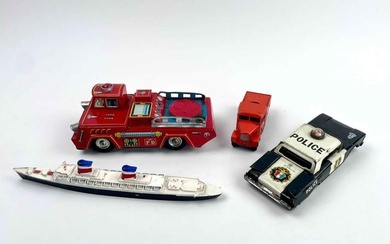 Assorted Vintage Tin Toys (Linemar Co, Lesney Matchbox, Tri-ang, Kawahara)