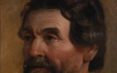 Attributed to James Clarke Hook, Head of an Italian Peasant