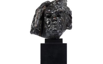 Auguste Rodin, 1840 Paris – 1917 Meudon, Tête de Balzac, dernier état, version au col coupé derrière l’oreille (Haupt des Balzac, in fortgeschrittenem Alter, Version mit Hals hinter dem Ohr abgetrennt)