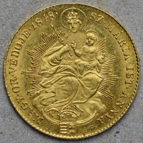 Austria - Hungary - 1 Dukat 1848 Kremnitz mit Madonna, Ferdinand I (1835-1848)- Gold