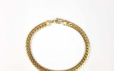 BRACELET in gold 750 ‰ chain bracelet, length approx. 18 cm, weight 8.5 g