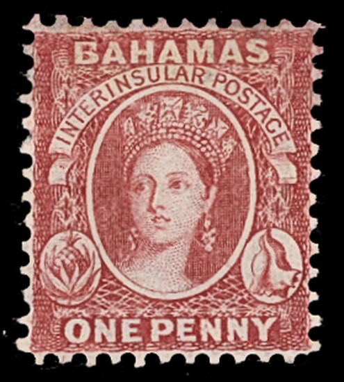 Bahamas 1862 No Watermark Perforated 11½, 12 1d. carmine, unused with large part original gum;...