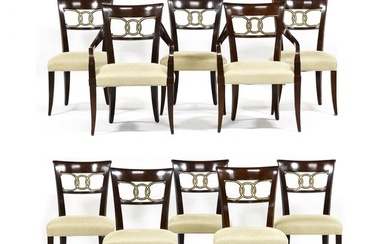 Baker, Set of Ten Cleo Dining Chairs