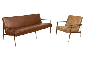 Baumritter - Sculpted Arm Sofa & Chair