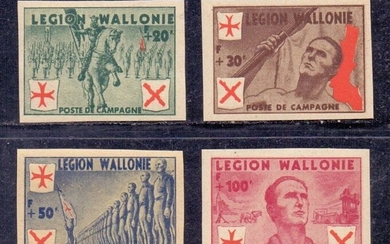 Belgium 1942 - Walloon Legion imperforate - OBP / COB E26/29