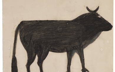 Bill Traylor (circa 1853-1949), Black Cow, 1939-1942