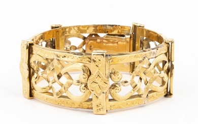 Bracelet en or jaune 18k (750 millièmes)...