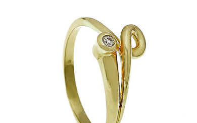 Brilliant ring GG 585/000 with a brilliant 0.035...