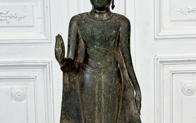 Bronze Ayutthaya Style Crowned Buddha