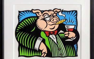 Burton Morris, The Pig, Silkscreen