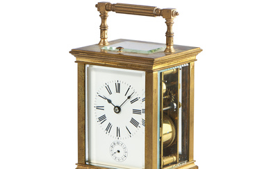 CARRIAGE CLOCK WITH CHIME AND ALARM, EARLY 1900S Case:...