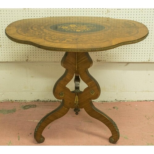 CENTRE TABLE, circa 1860, Louis XV style kingwood, rosewood,...