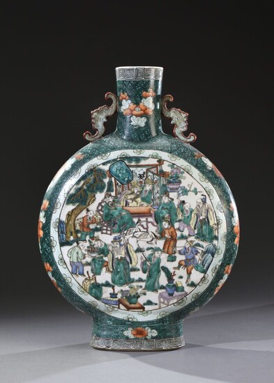 CHINE - Fin du XIXe siècle Grand vase gourde... - Lot 347 - De Baecque et Associés