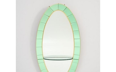 CRISTAL ART, Specchio da terra di forma ovale
