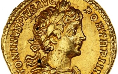 Caracalla, Aureus, 201, Rome, Pedigree, Gold, AU(55-58), RIC:52
