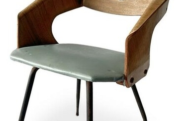 Carlo Ratti, chair with structure in curved plywood