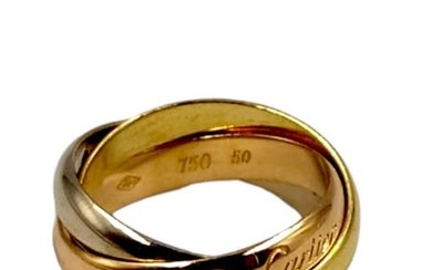 Cartier - Ring - 3-Gold "les must de Cartier" Trinity Rolling 50 - 18 kt. Rose gold, White gold, Yellow gold