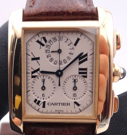 Cartier - Tank Française Chronoflex - Ref. 1830 - Unisex - 2005