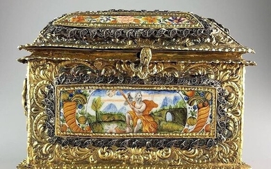 Casket - Baroque - Enamel, Silver gilt - Second half 17th century