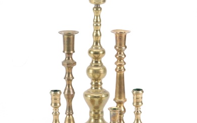 Cast Brass Candlestick Pairs and Singles