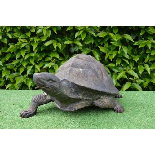 Cast iron model of a Tortoise in the form of a fountain. { ...