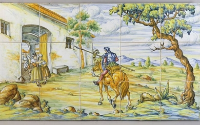 Ceramic Tile Panel of Soldier in Armor