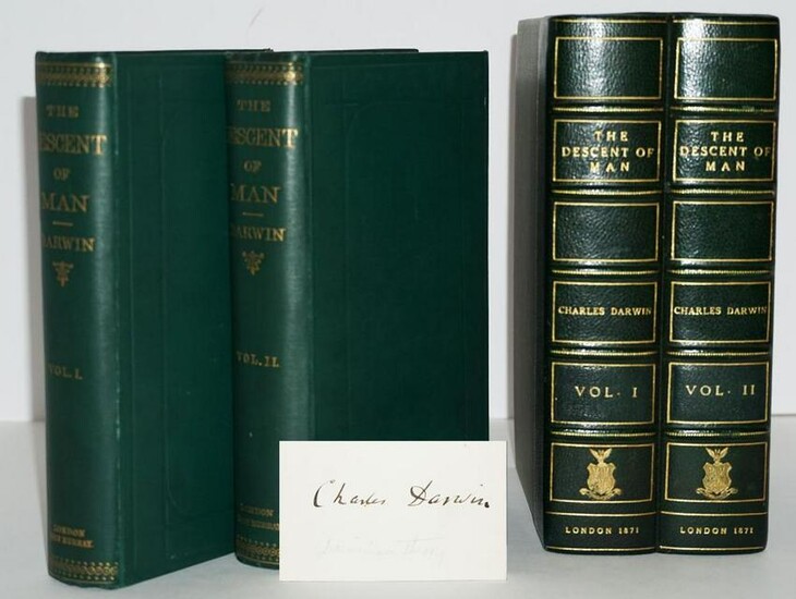 Charles Darwin Signed "The Descent of Man", First Issue