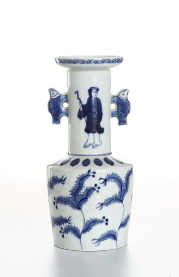 Chinese Blue and White Mallet Vase