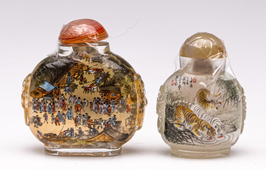 Chinese inside painted snuff bottles (H:7cm)
