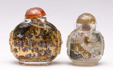 Chinese inside painted snuff bottles (H:7cm)