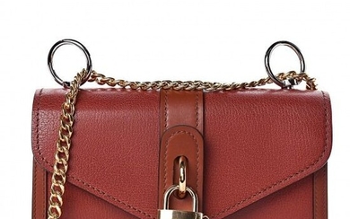 Chloé - Shiny Goatskin Calfskin Aby Chain Shoulder Bag Sepia Brown Shoulder bag