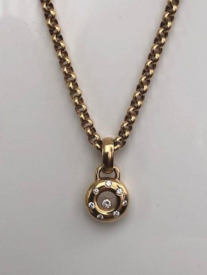 Chopard 18 kt. Yellow gold necklace with pendant approx