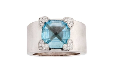 Chopard | A blue topaz and diamond ring