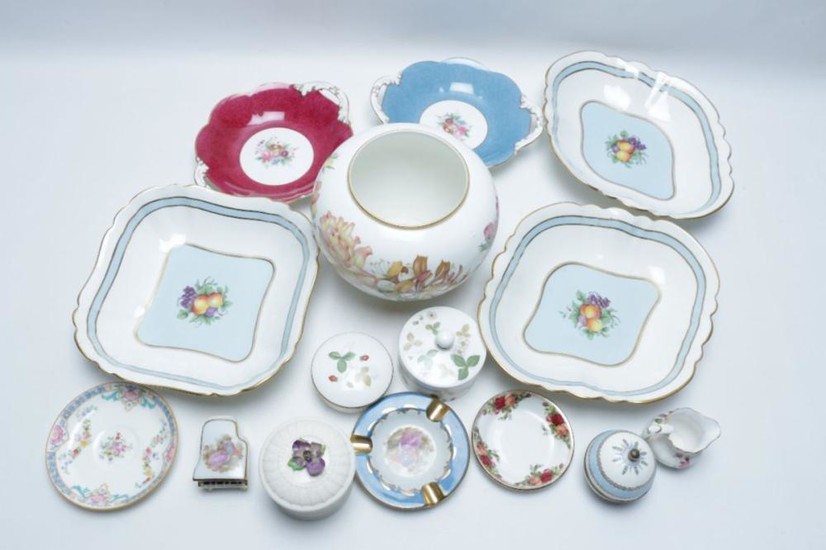Collection of Ceramics Incl. Wedgwood, Limoges, and Coalport
