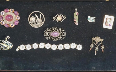 Collection of Mexican, Danish and Other Silver Jewelry