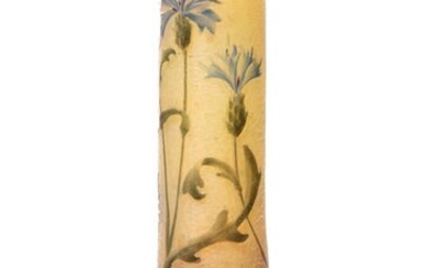 DAUM - Nancy "Bleuets" Vase en verre double...