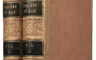 Darwin (Charles). The Descent of Man, 2 volumes, 1st edition, 1871