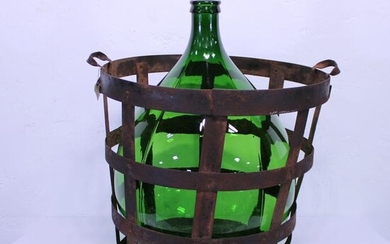 Demijohn / Carboy / Bottle in Metal Basket #2