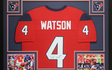 Deshaun Watson Signed Custom Framed Jersey Display (JSA)