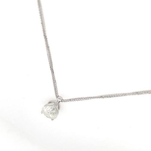 Diamond Necklace 14k White Gold 2.64g, Diamond 2.01ct