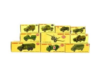 Diecast - a collection of x10 vintage Dinky Toys boxed dieca...