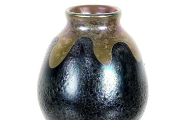 Diminutive Tiffany Favrile Blue Cypriote Vase E972