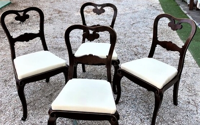 Dining room chair (4) - Charles X - Wood - Second half 19th century