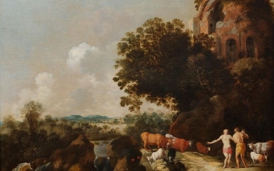 Dirck DALENS (Dordrecht 1600- Zierikzee 1676) Bergers et troupeau dans...