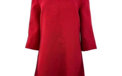 Dolce & Gabbana Red Wool Mini Dress Size 42
