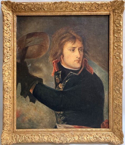 ECOLE FRANCAISE Napoléon Empereur Huile sur toile 73 x 60 cm
