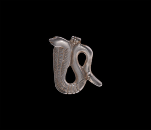 Egyptian Rock Crystal Snake Amulet Late Period, 664-332 BC...