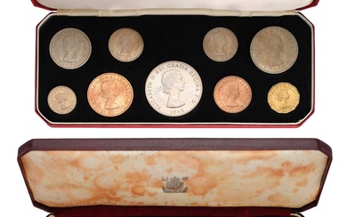 Elizabeth II, 1953 'Coronation' Proof Set; 10 coin set, crown...