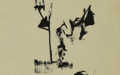 Emilio Scanavino (1922 - 1986) SANS TITRE, 1954 Encre de Chine sur papier, 24x20 cm...